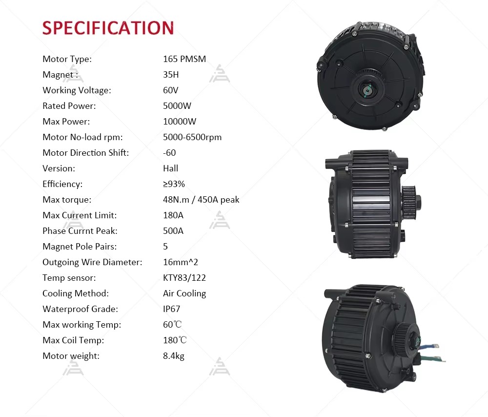 QS165 V2 5000W 72V Mid Drive M - Mid Drive Motor Kit 72V 5000W recension och pris