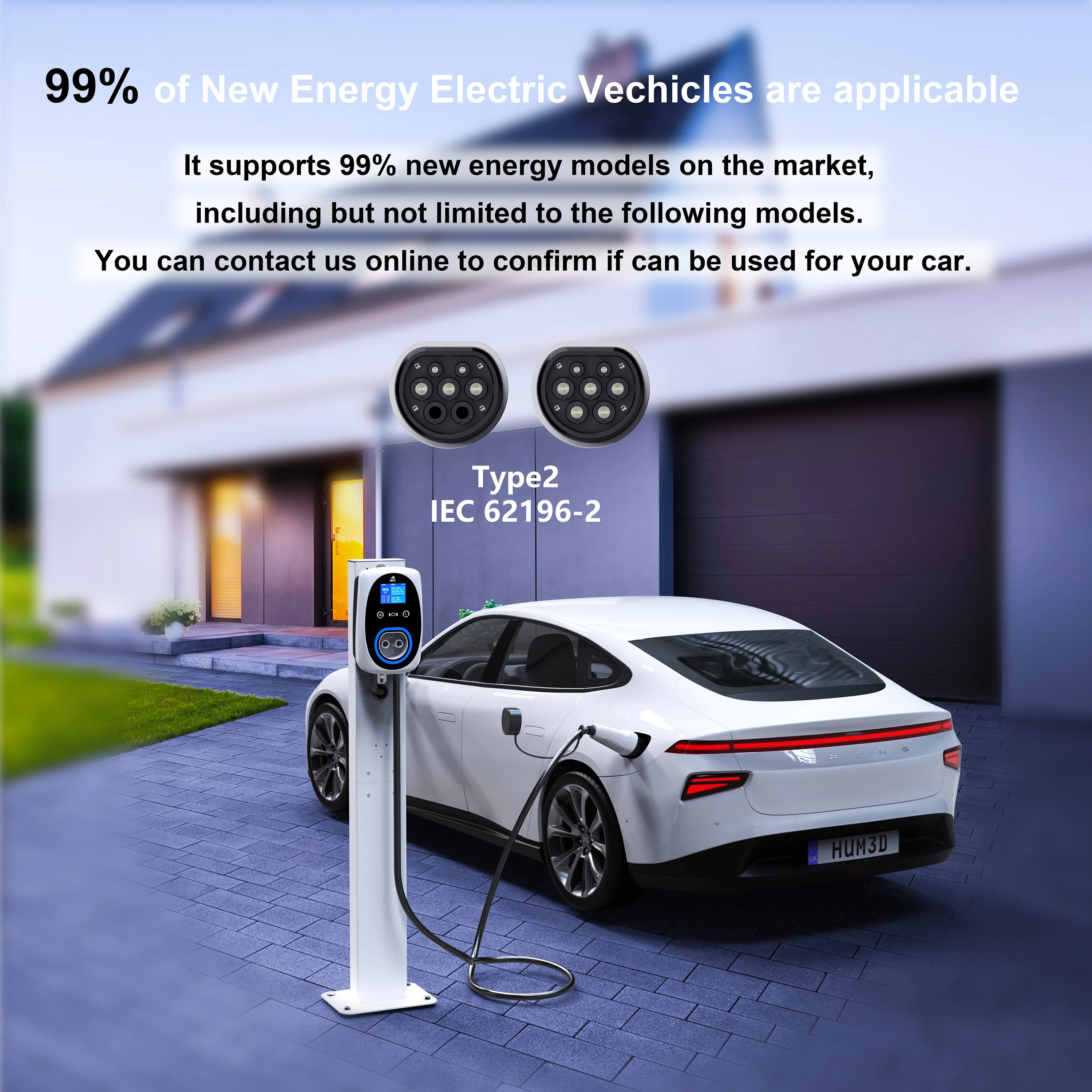 GWUYU EV Charger 32A 7.6KW EVS - Ev Charger Type 2 22Kw 32A 3 Phase recension och pris