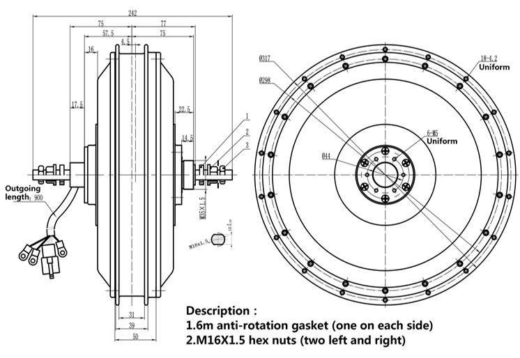 QS 273 V3 72v 8000W Ebike kit  - Qs Motor 273 8000W Hub Motor recension och pris
