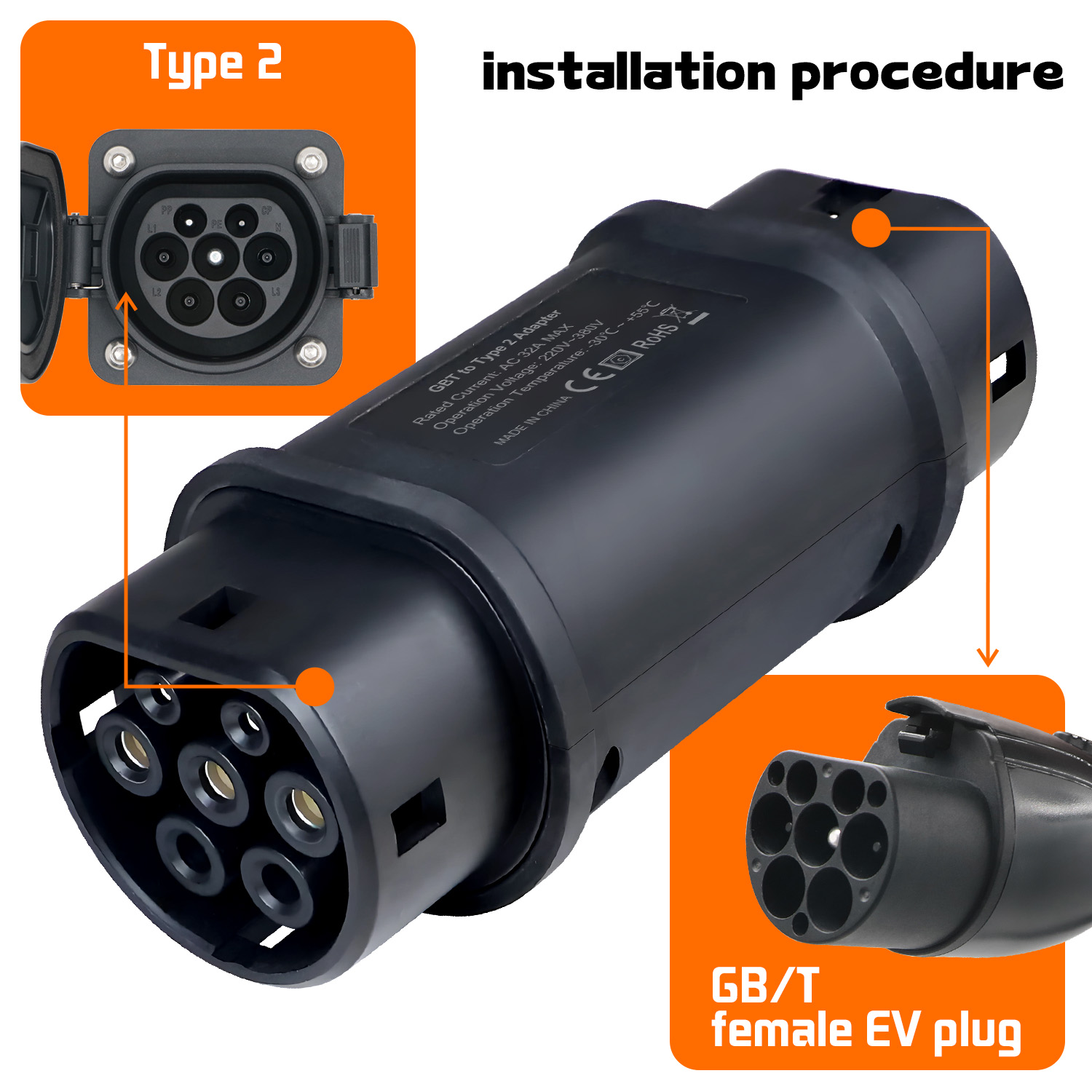 GOODCELL EV Charger Station Ad - Ev Charger Type 2 22Kw 32A 3 Phase recension och pris