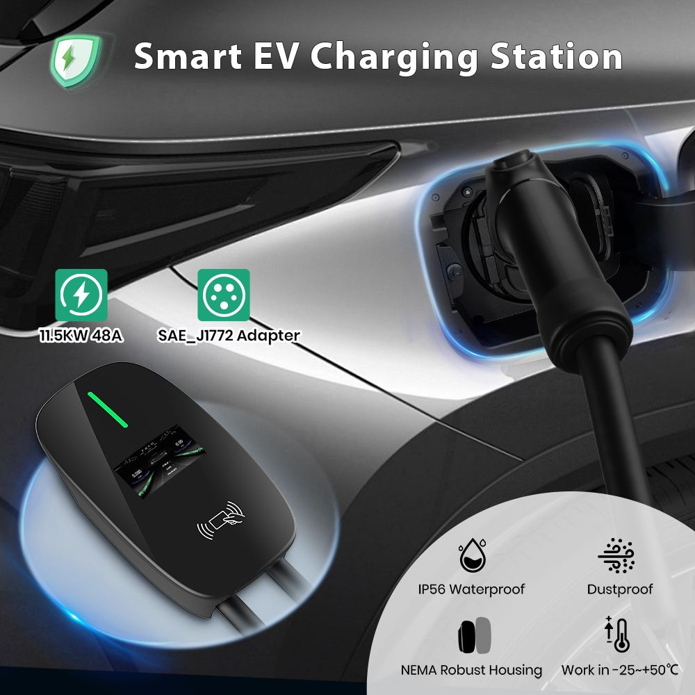 Junsun Level 2 EV Charger 48A  - J1772 Evse 32A Level 2 Charger recension och pris